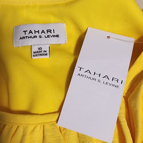 Tahari Arthur S. Levine Yellow Tank Sundress with Bottom Ruffle NWT | Size 10 - Picture 11 of 12
